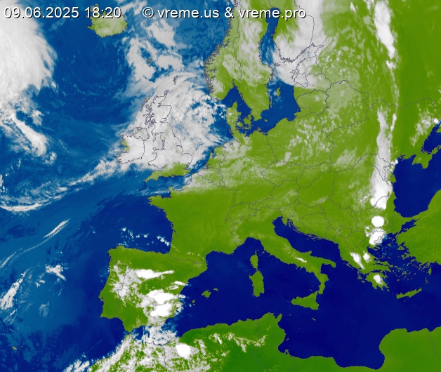 Oblačnost Evropa