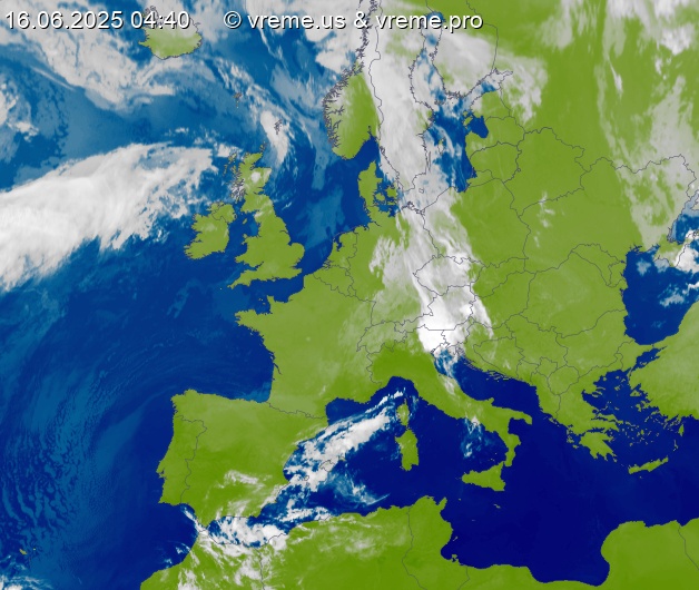Oblačnost Evropa
