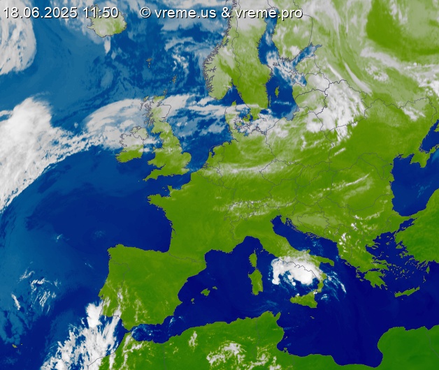 Oblačnost Evropa