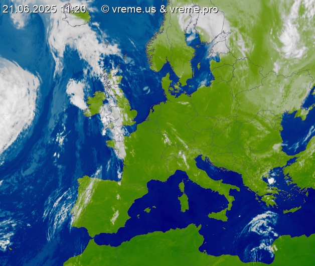 Oblačnost Evropa