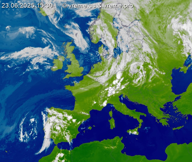 Oblačnost Evropa