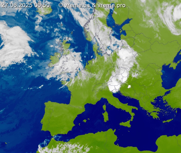 Oblačnost Evropa