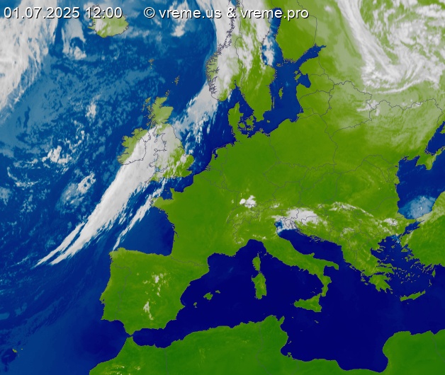 Oblačnost Evropa