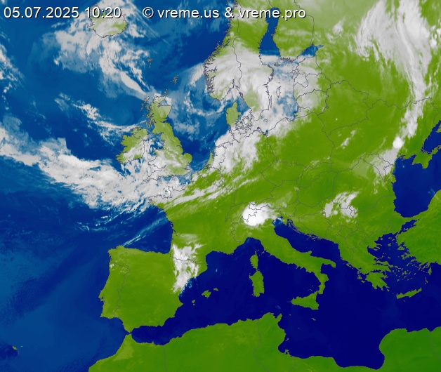 Oblačnost Evropa