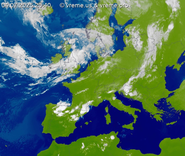 Oblačnost Evropa