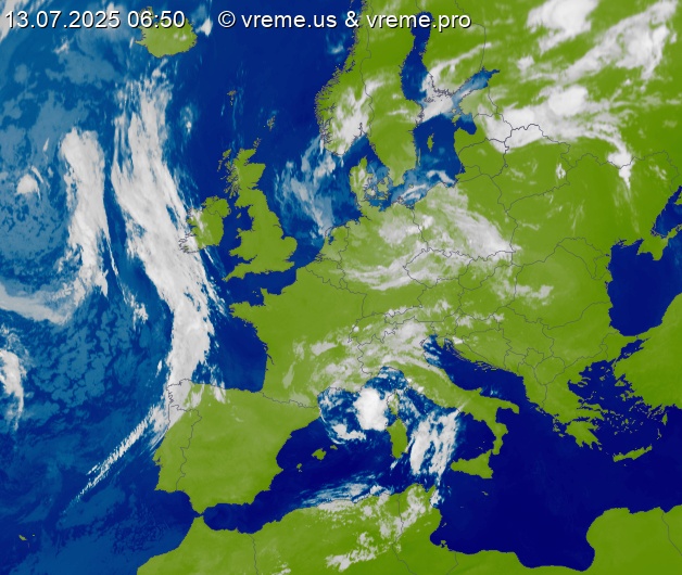 Oblačnost Evropa
