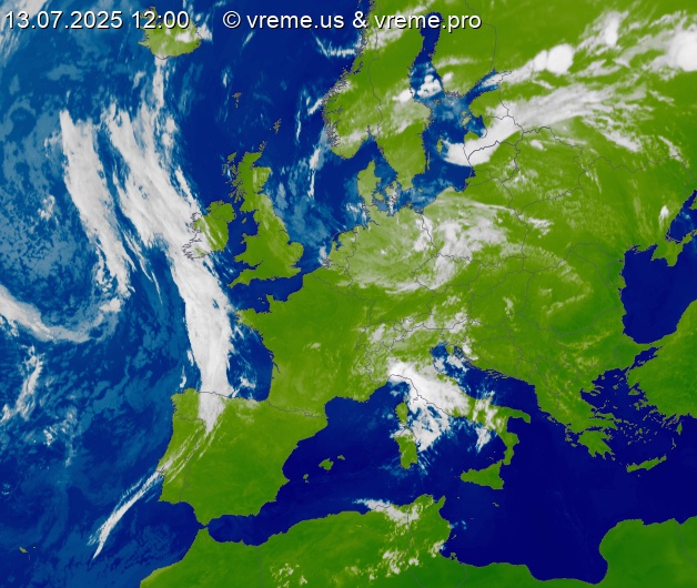 Oblačnost Evropa