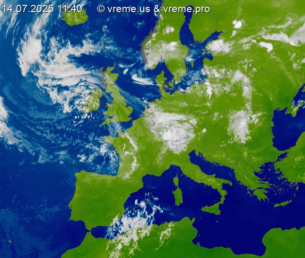 Oblačnost Evropa
