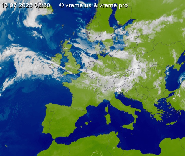 Oblačnost Evropa
