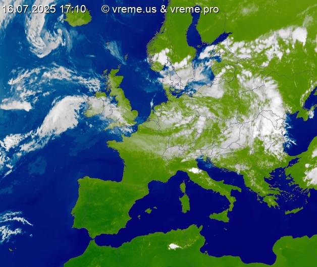 Oblačnost Evropa