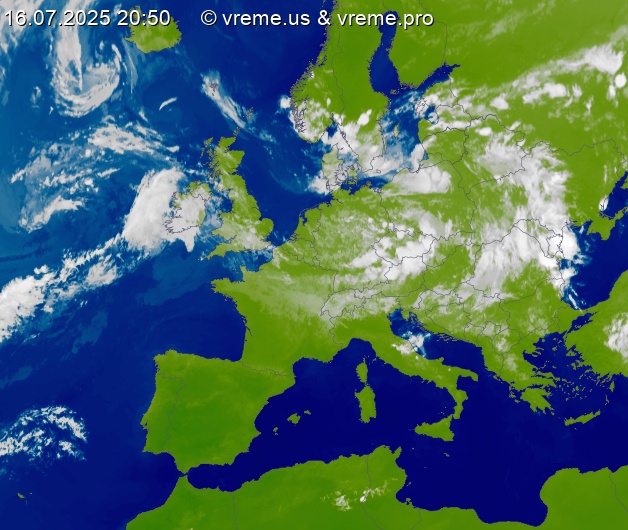 Oblačnost Evropa