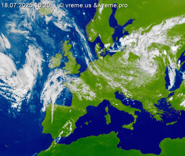 Oblačnost Evropa