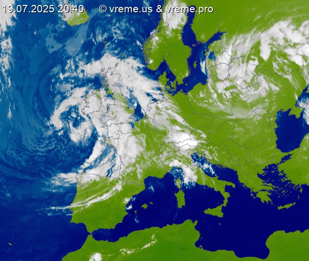 Oblačnost Evropa