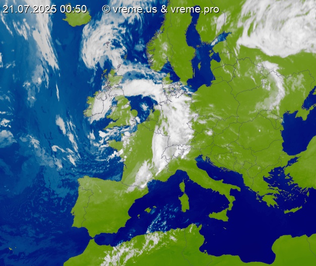 Oblačnost Evropa