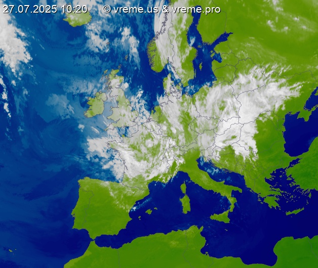 Oblačnost Evropa