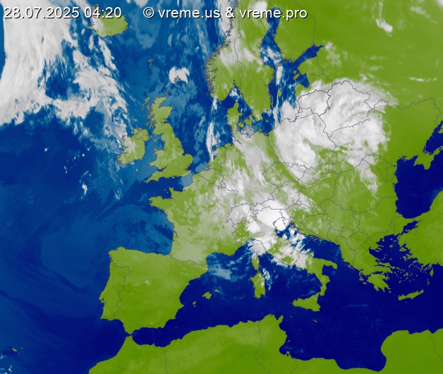 Oblačnost Evropa