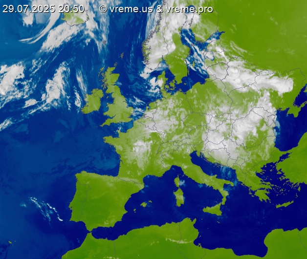 Oblačnost Evropa