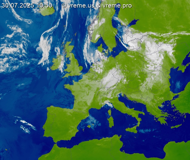 Oblačnost Evropa