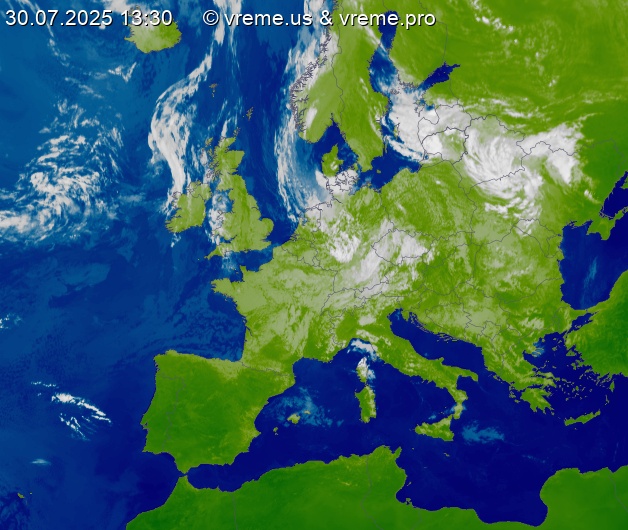 Oblačnost Evropa