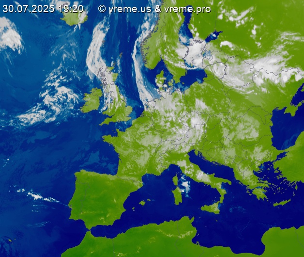 Oblačnost Evropa
