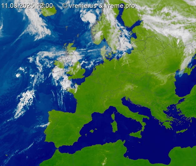 Oblačnost Evropa