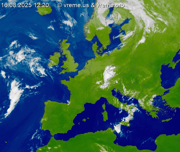 Oblačnost Evropa