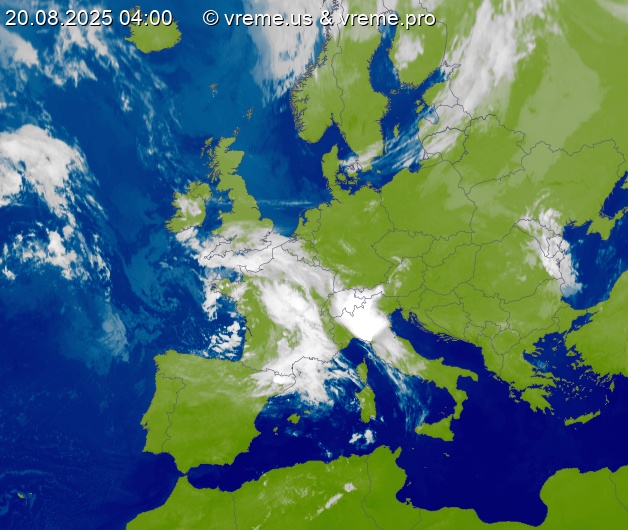 Oblačnost Evropa