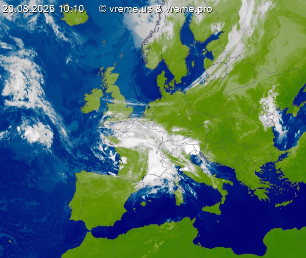Oblačnost Evropa