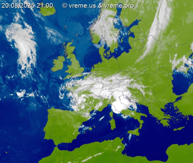 Oblačnost Evropa