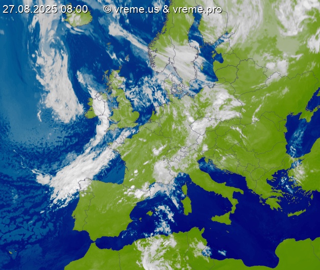 Oblačnost Evropa