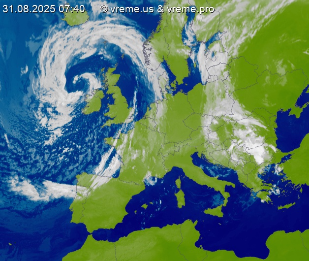 Oblačnost Evropa