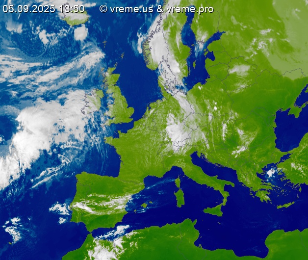 Oblačnost Evropa