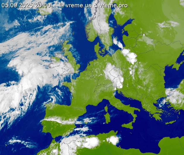 Oblačnost Evropa