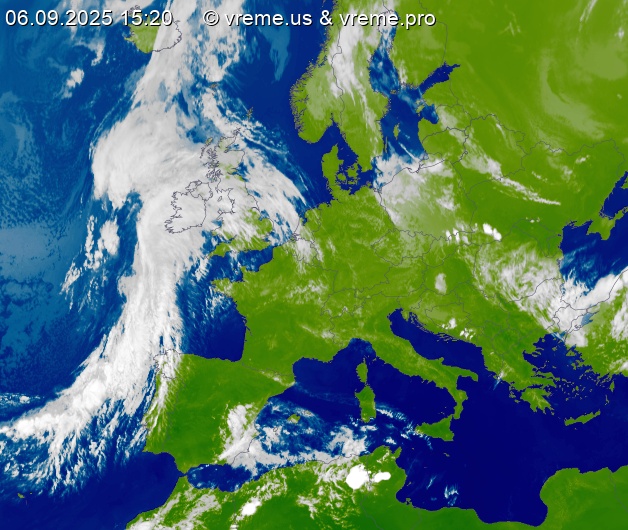 Oblačnost Evropa