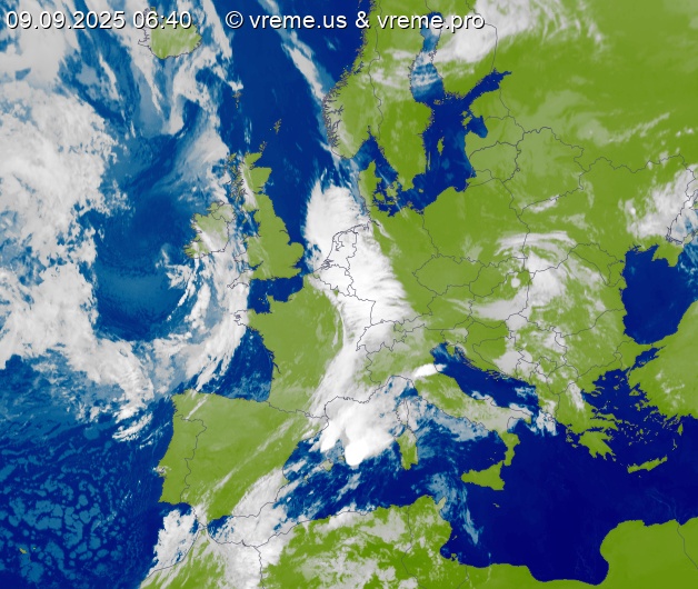 Oblačnost Evropa