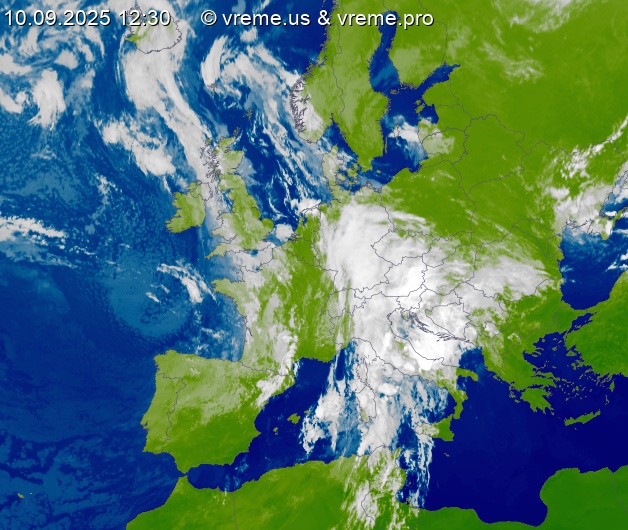 Oblačnost Evropa