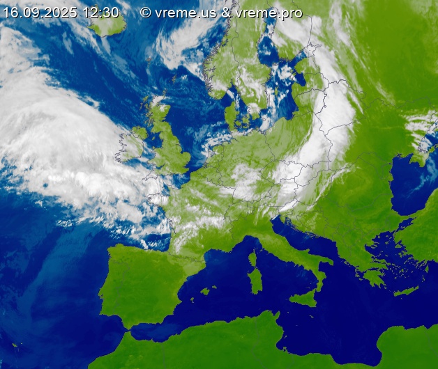 Oblačnost Evropa