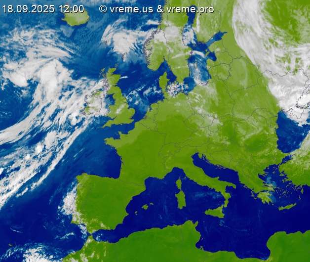 Oblačnost Evropa