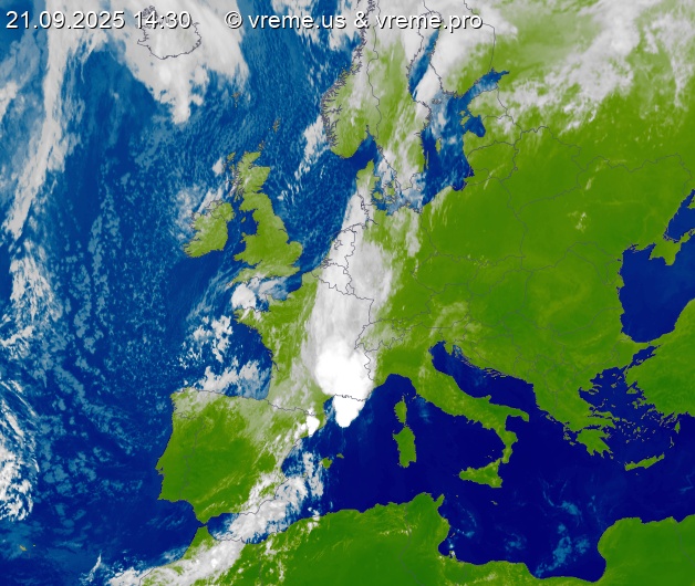 Oblačnost Evropa