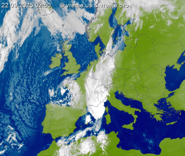Oblačnost Evropa
