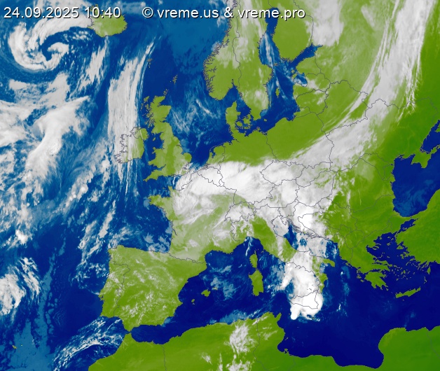 Oblačnost Evropa