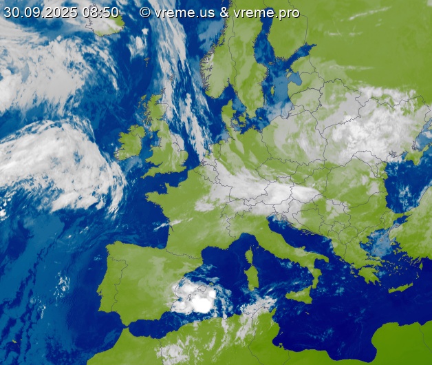 Oblačnost Evropa