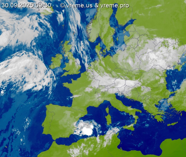 Oblačnost Evropa
