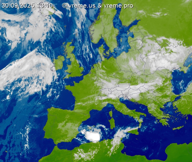 Oblačnost Evropa