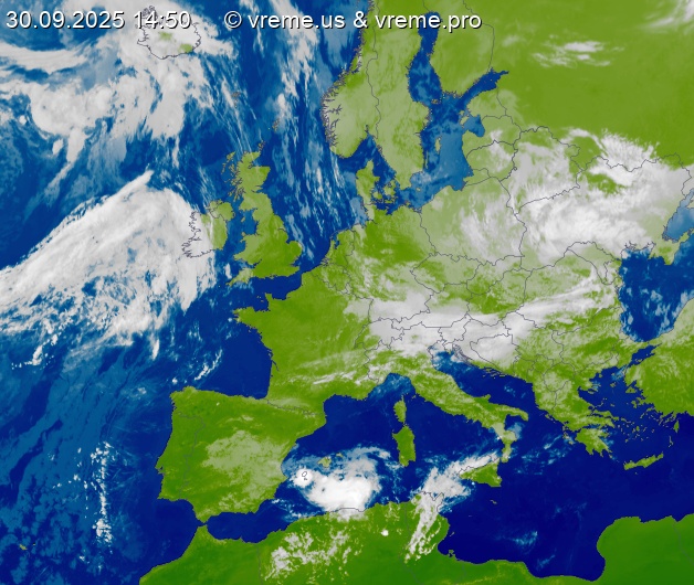 Oblačnost Evropa