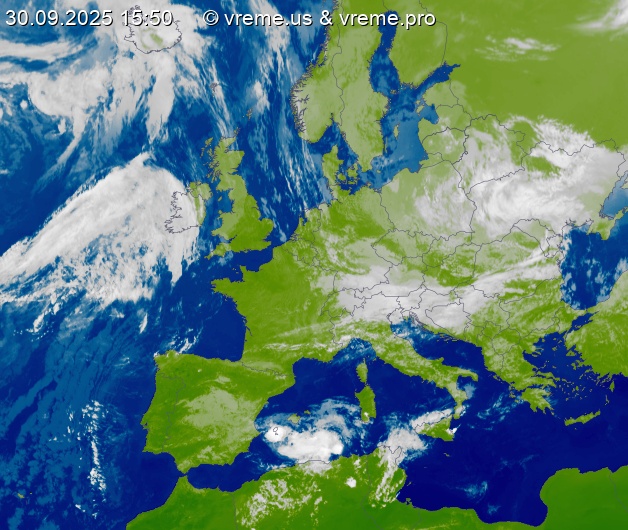 Oblačnost Evropa