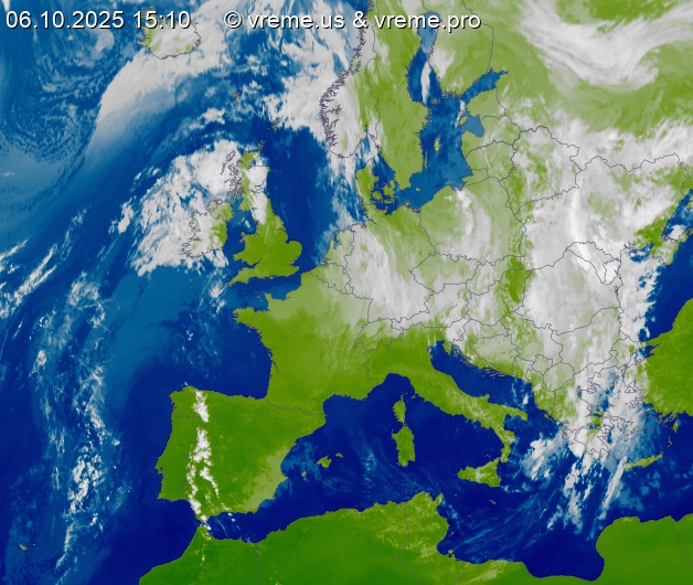 Oblačnost Evropa