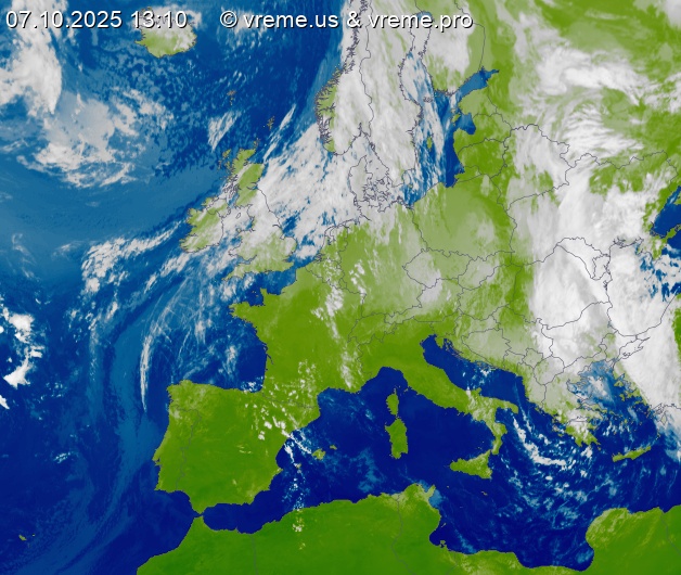 Oblačnost Evropa