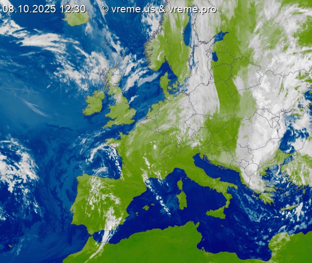 Oblačnost Evropa