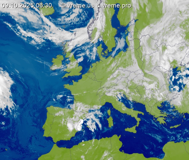 Oblačnost Evropa